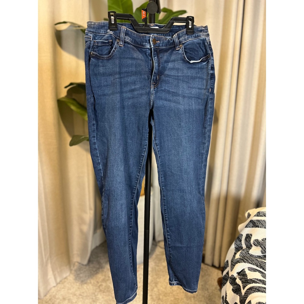 Lane Bryant Women 16L Medium Wash Skinny Jeans Stretch Denim Tall Blue